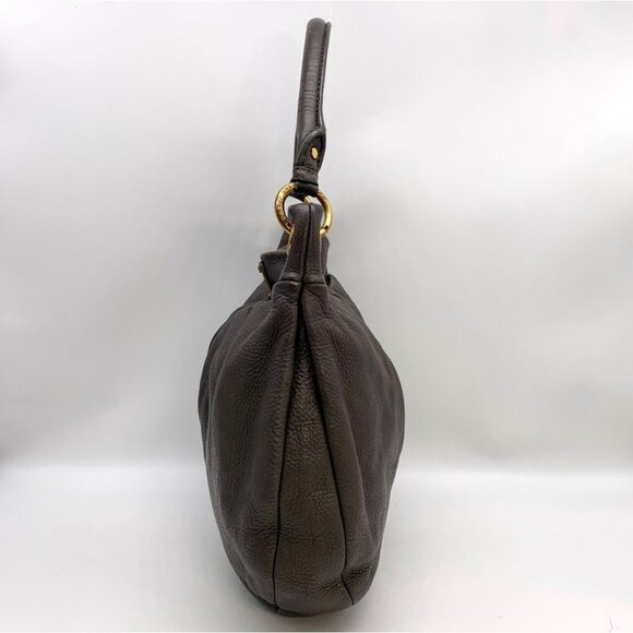 Marc Jacobs Grey Pebbled Leather Classic Q Hillier Hobo Bag - Picture 4 of 12
